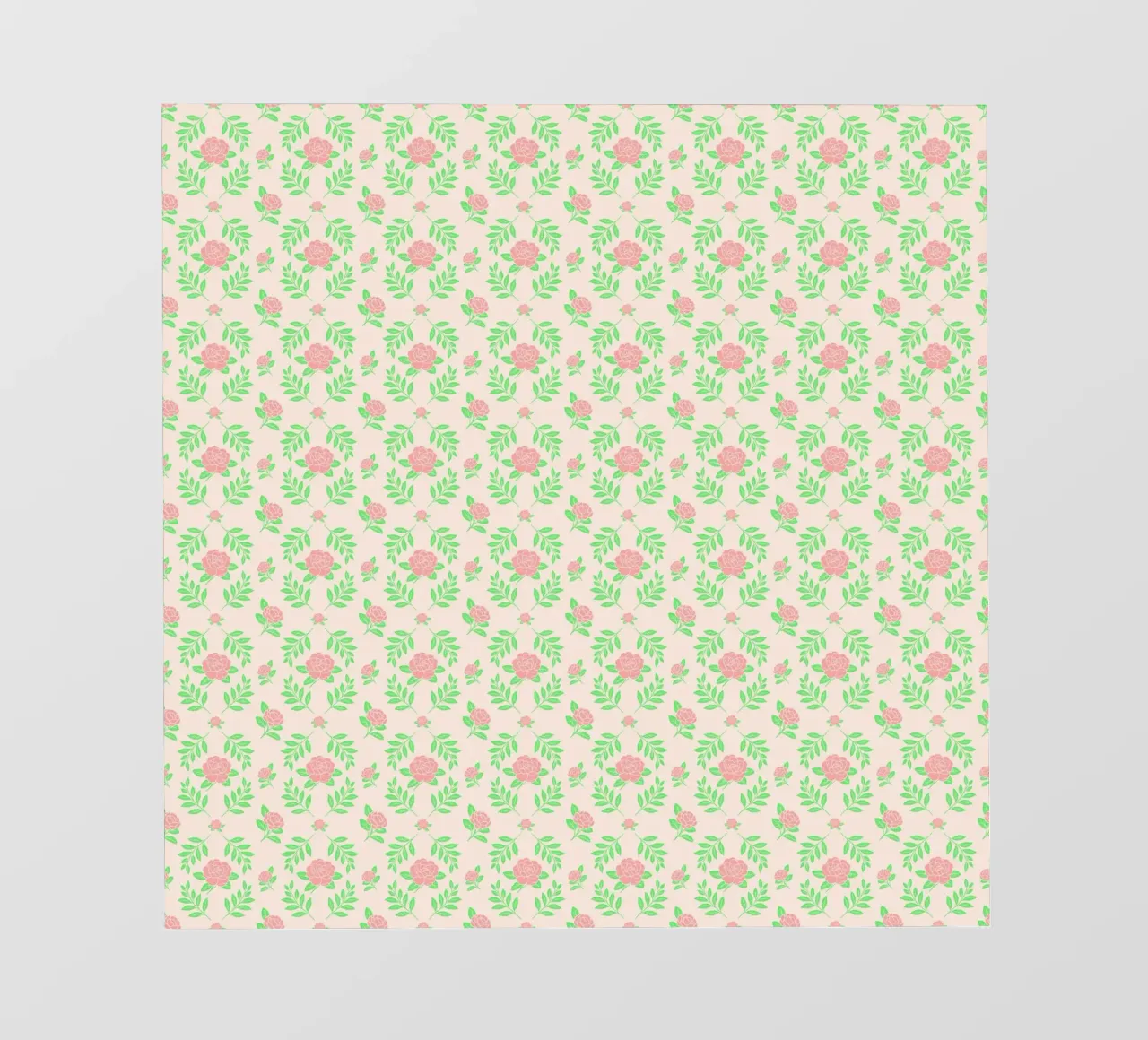 Camellia Damask Peach and Green photo wallpaper by SilverPegasus
