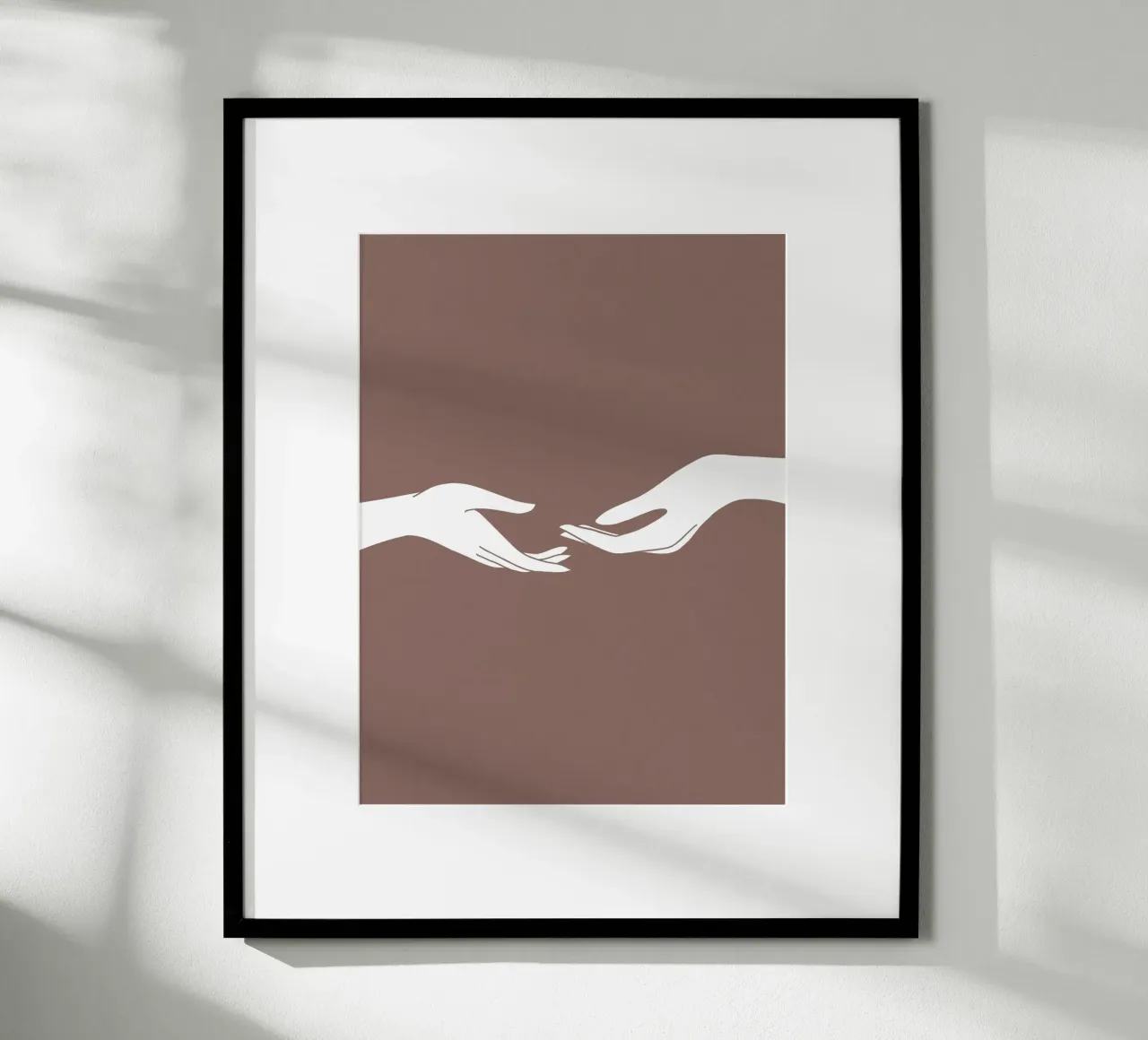 Gentle Hands poster con telaio in legno da treechild