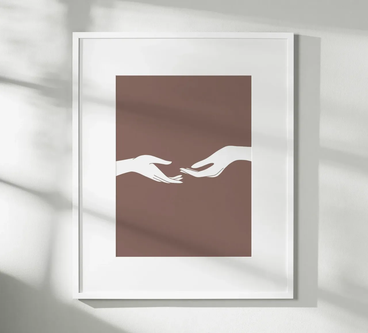 Gentle Hands poster con telaio in legno da treechild
