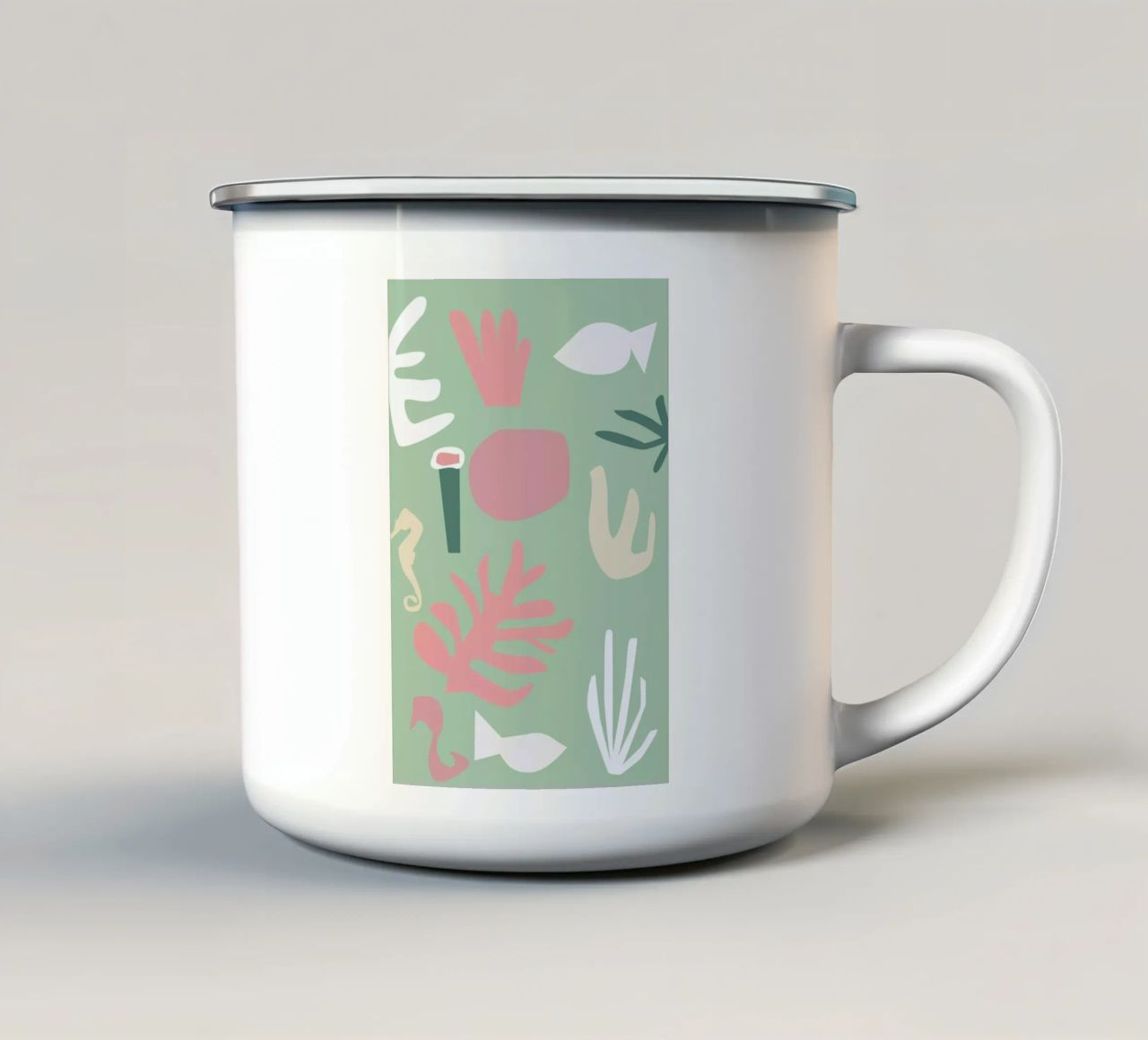 Underwater tazza in smalto da Helena Ravenne