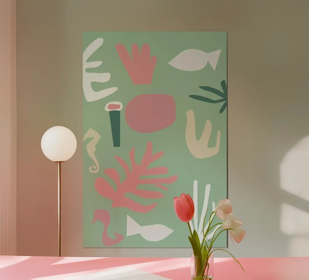 Underwater poster con telaio in legno da Helena Ravenne