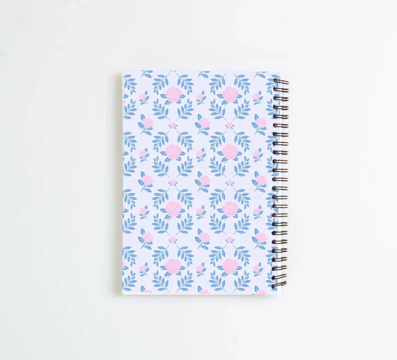Kameliendamast Rosa und Blau Ringbuch von SilverPegasus