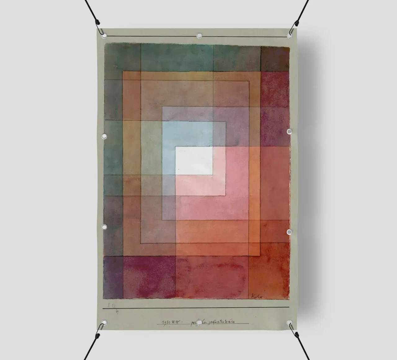 Klee - White Framed Polyphonically telo in pvc da ARTOTHEK