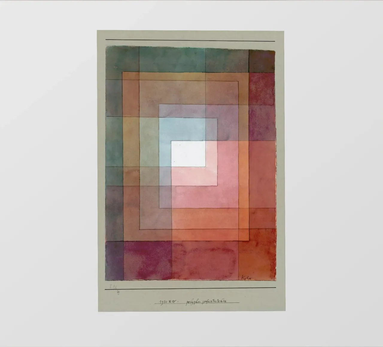 Klee - White Framed Polyphonically telo in pvc da ARTOTHEK