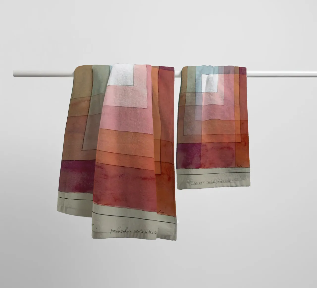 Klee - White Framed Polyphonically asciugamano da bagno da ARTOTHEK