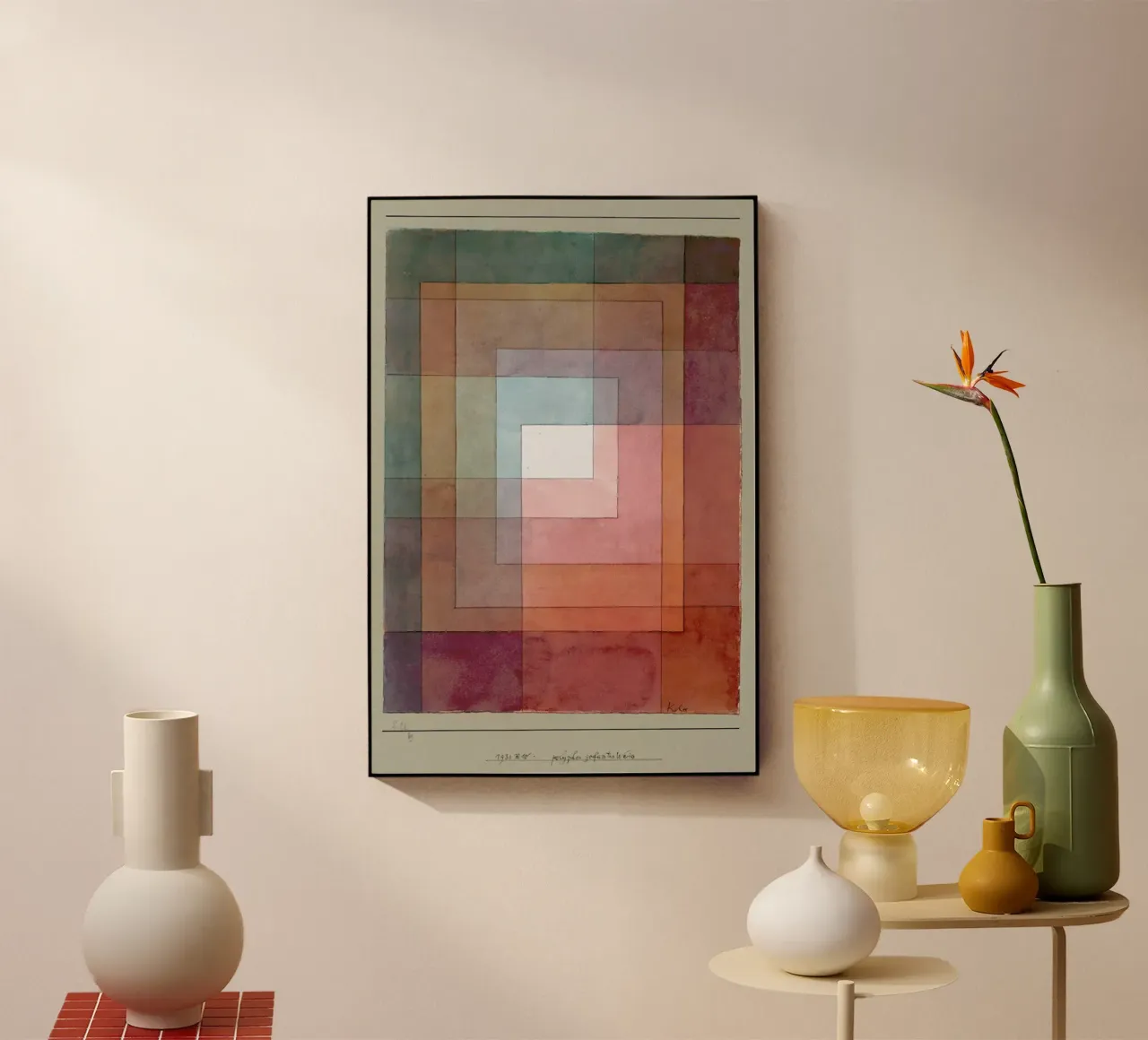 Klee - White Framed Polyphonically plexiglas de ARTOTHEK