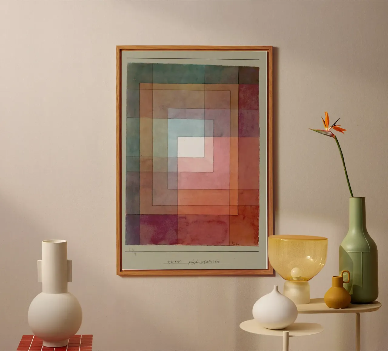 Klee - White Framed Polyphonically alluminio dibond da ARTOTHEK