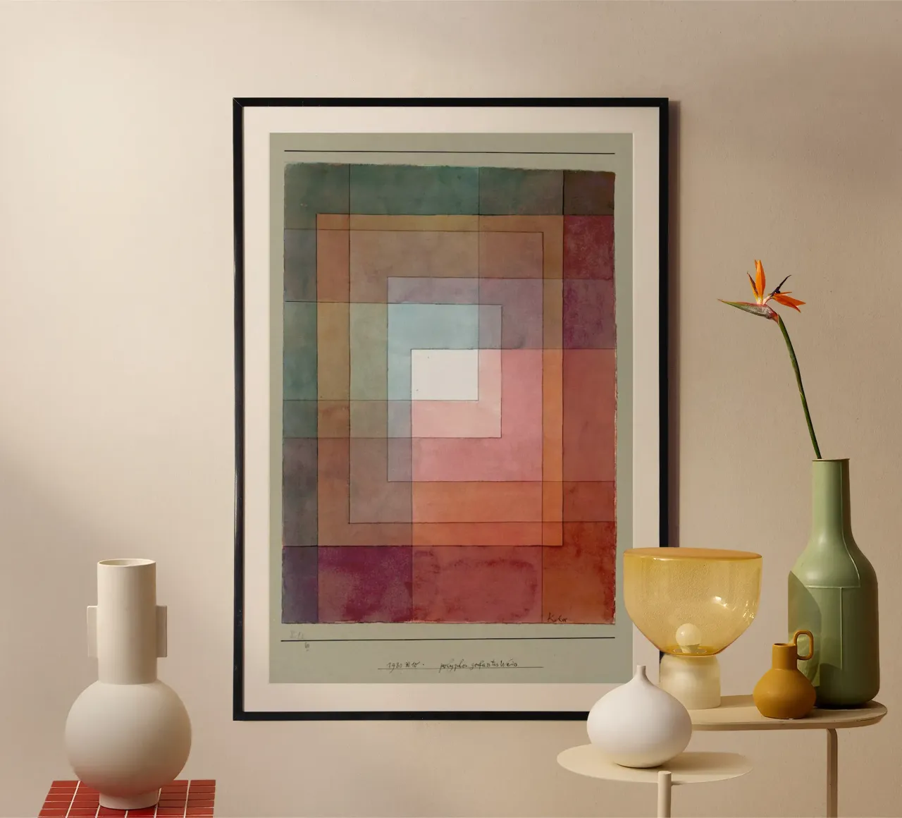 Klee - White Framed Polyphonically carta hahnemühle da ARTOTHEK