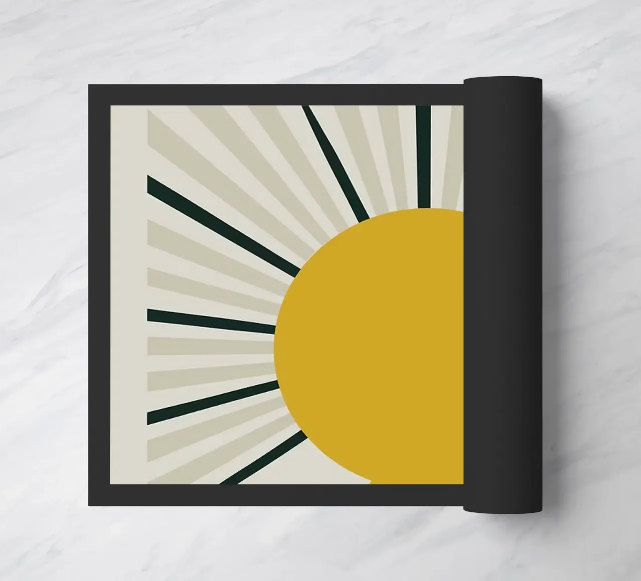 sun rays typography doormat by Janine P McGuire