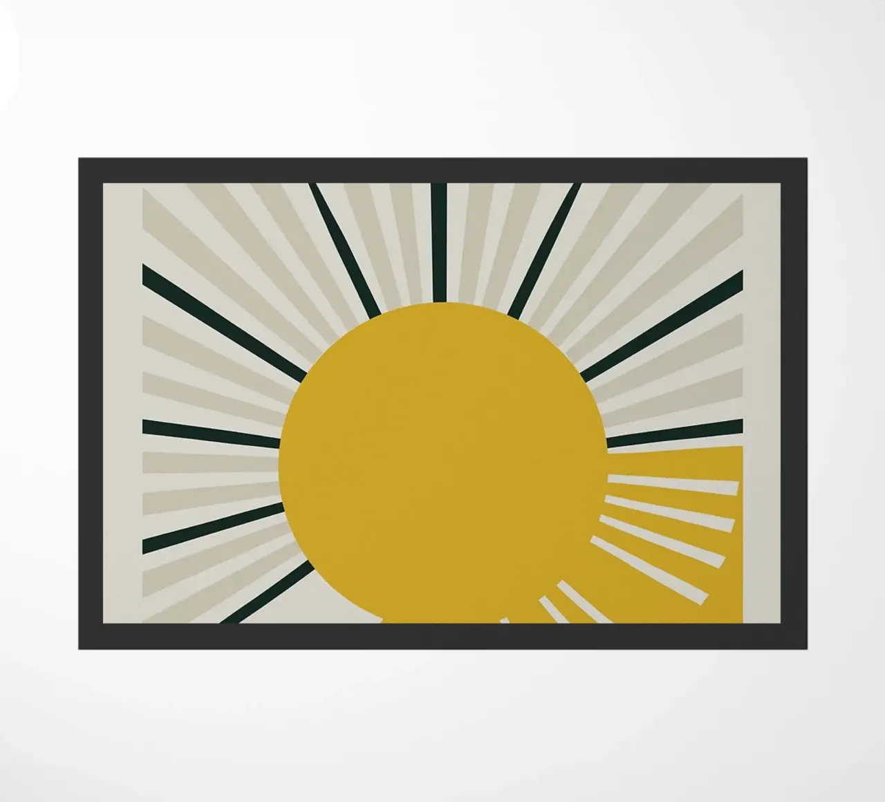 sun rays typography doormat by Janine P McGuire