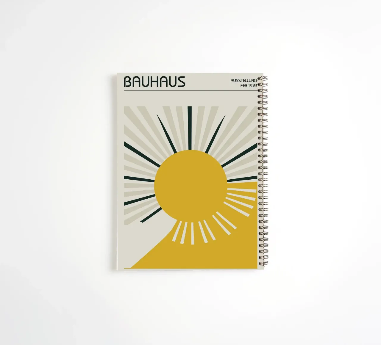 sun rays typography spiral notebook by Janine P McGuire