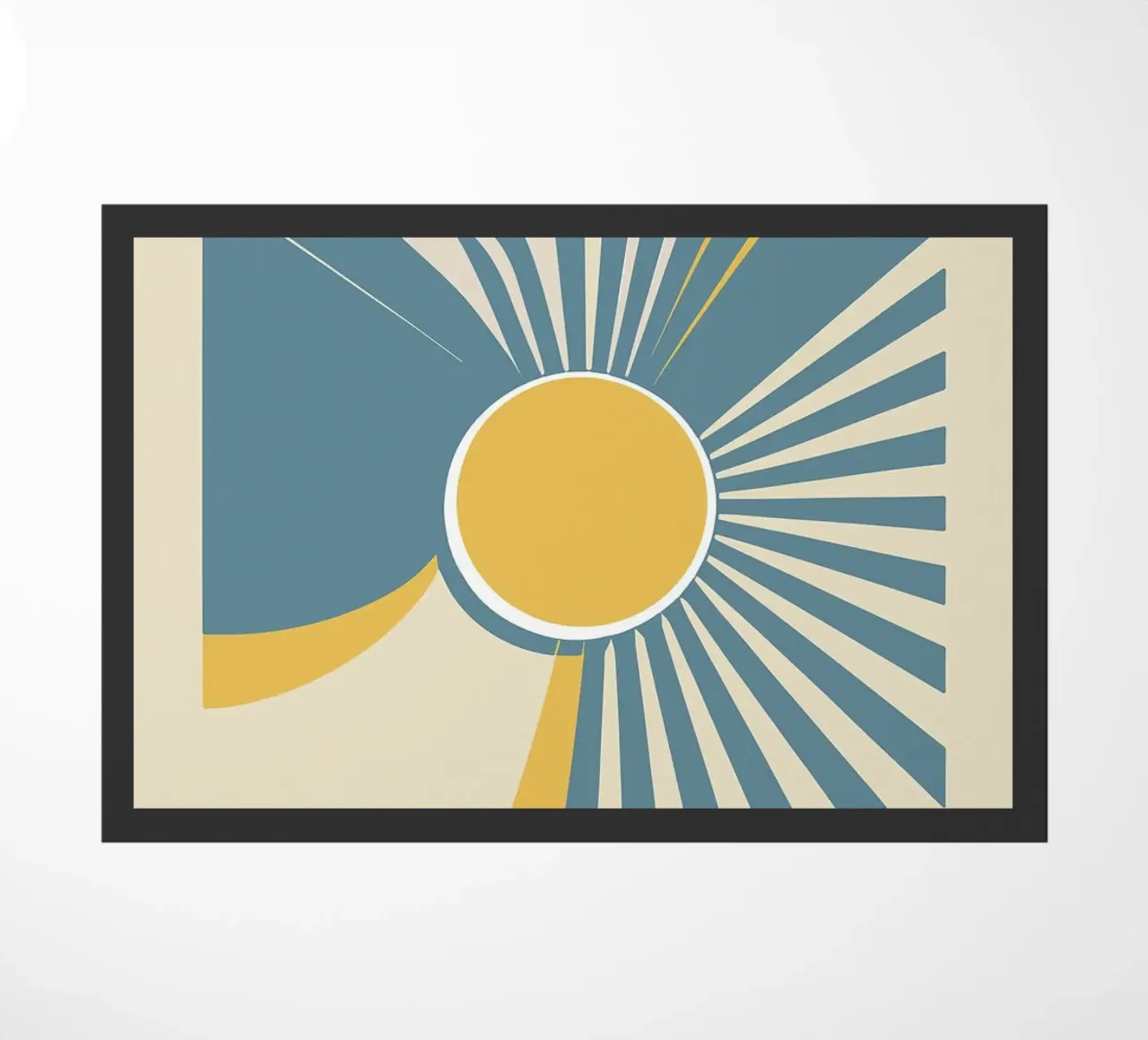 sun rays circle doormat by Janine P McGuire