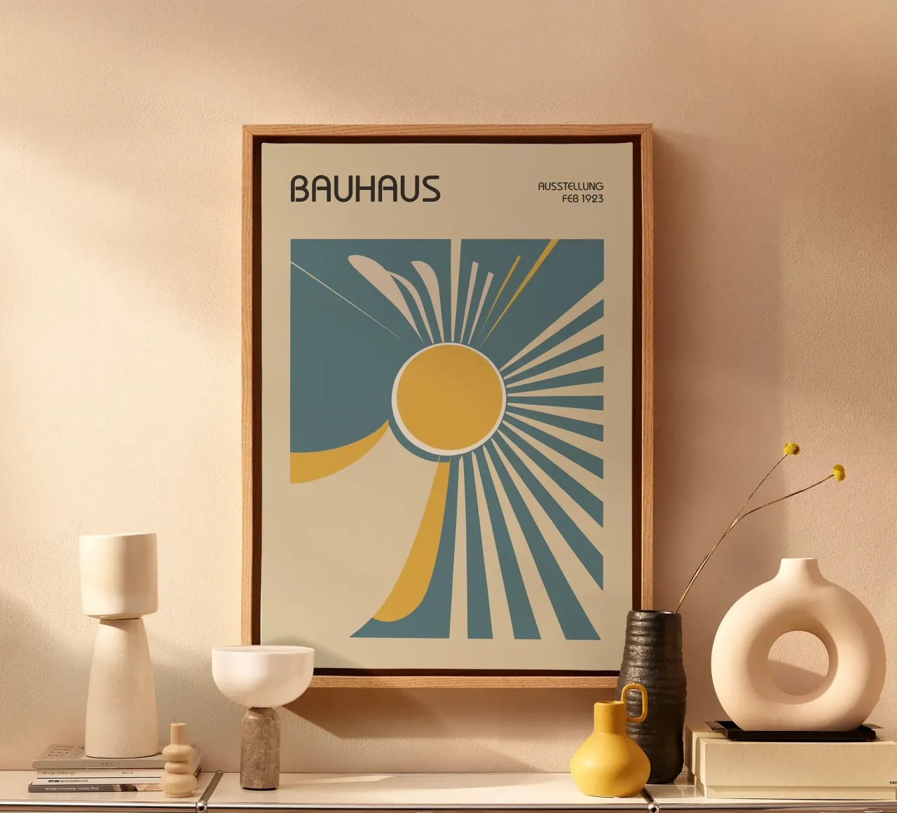 zonnestralen cirkel canvas van Janine P McGuire