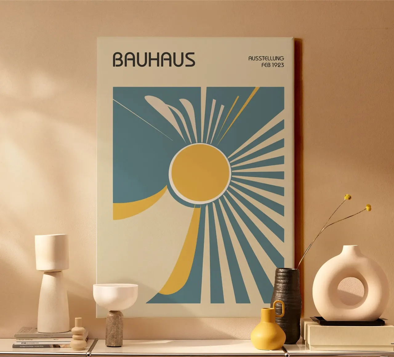 zonnestralen cirkel canvas van Janine P McGuire