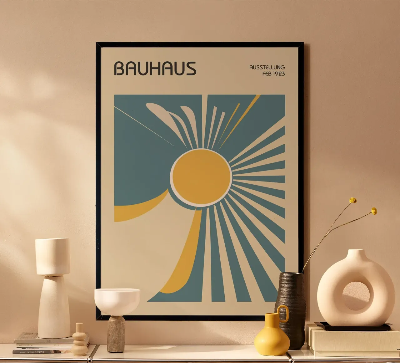 zonnestralen cirkel poster van Janine P McGuire