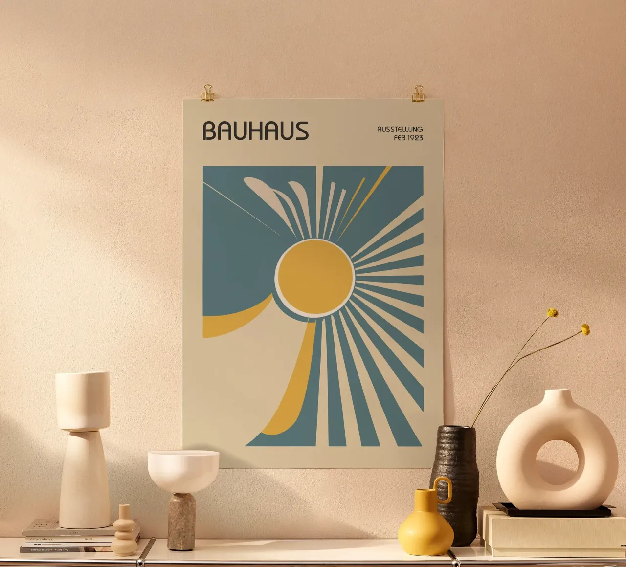 zonnestralen cirkel poster van Janine P McGuire