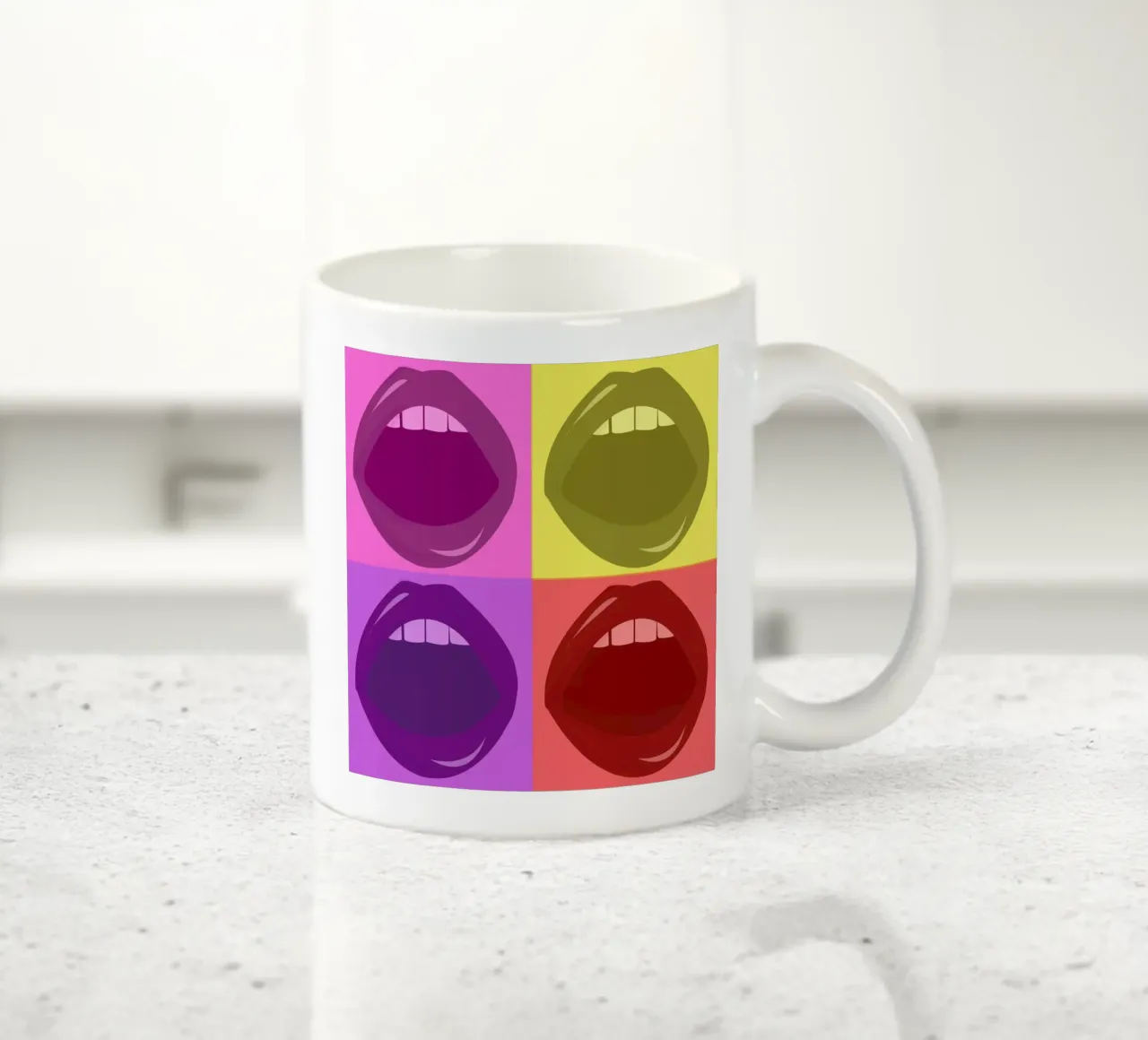 Lips ceramic mug by Ctoft