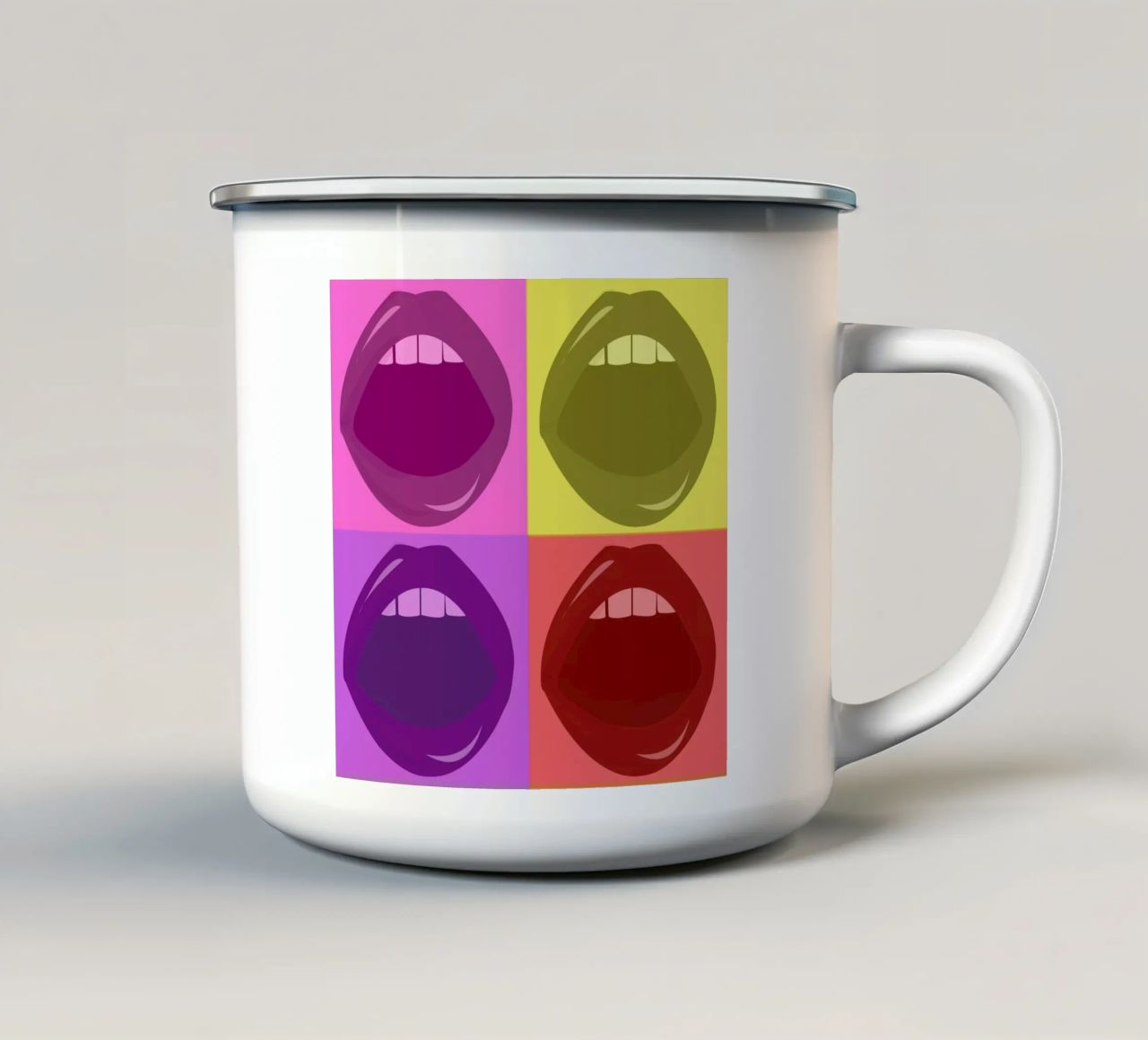 Lips tazza in smalto da Ctoft