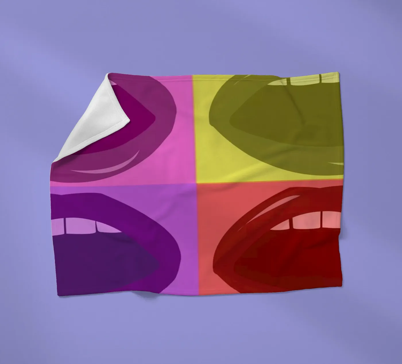 Lips fleece blanket by Ctoft