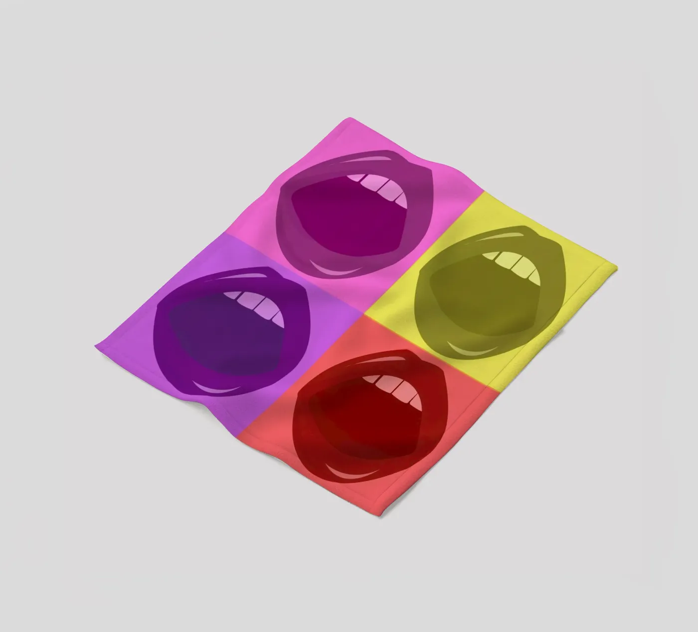 Lips fleece blanket by Ctoft