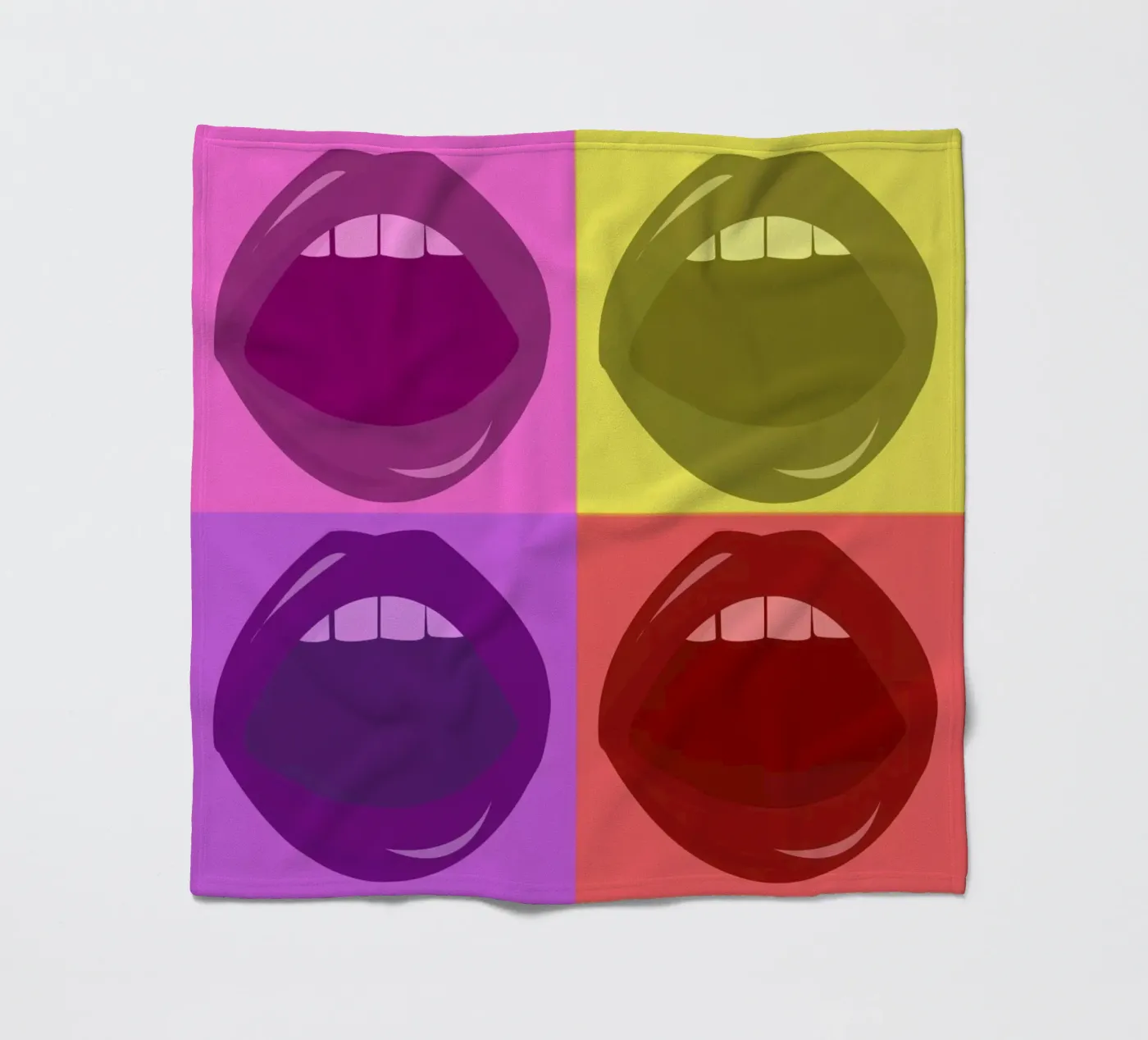 Lips fleece blanket by Ctoft