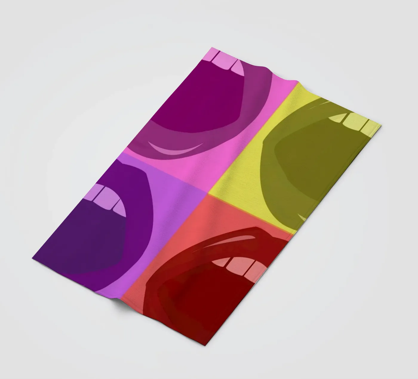 Lips fleece blanket by Ctoft