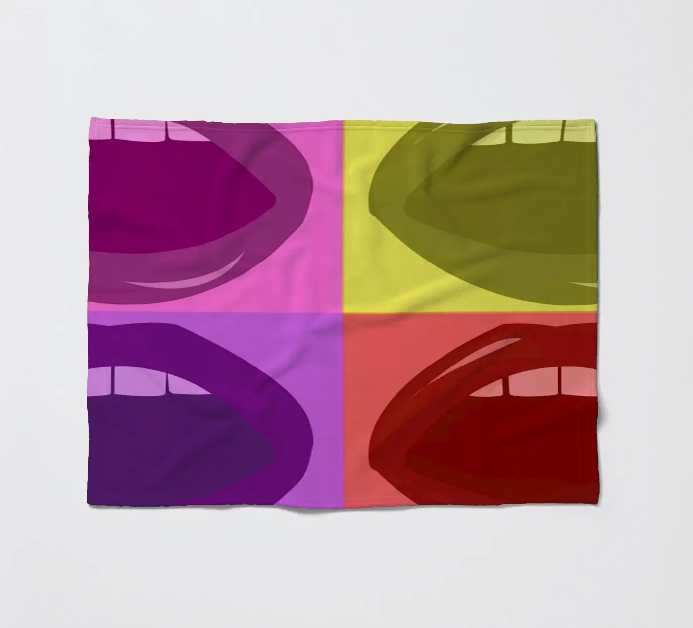 Lips fleece blanket by Ctoft