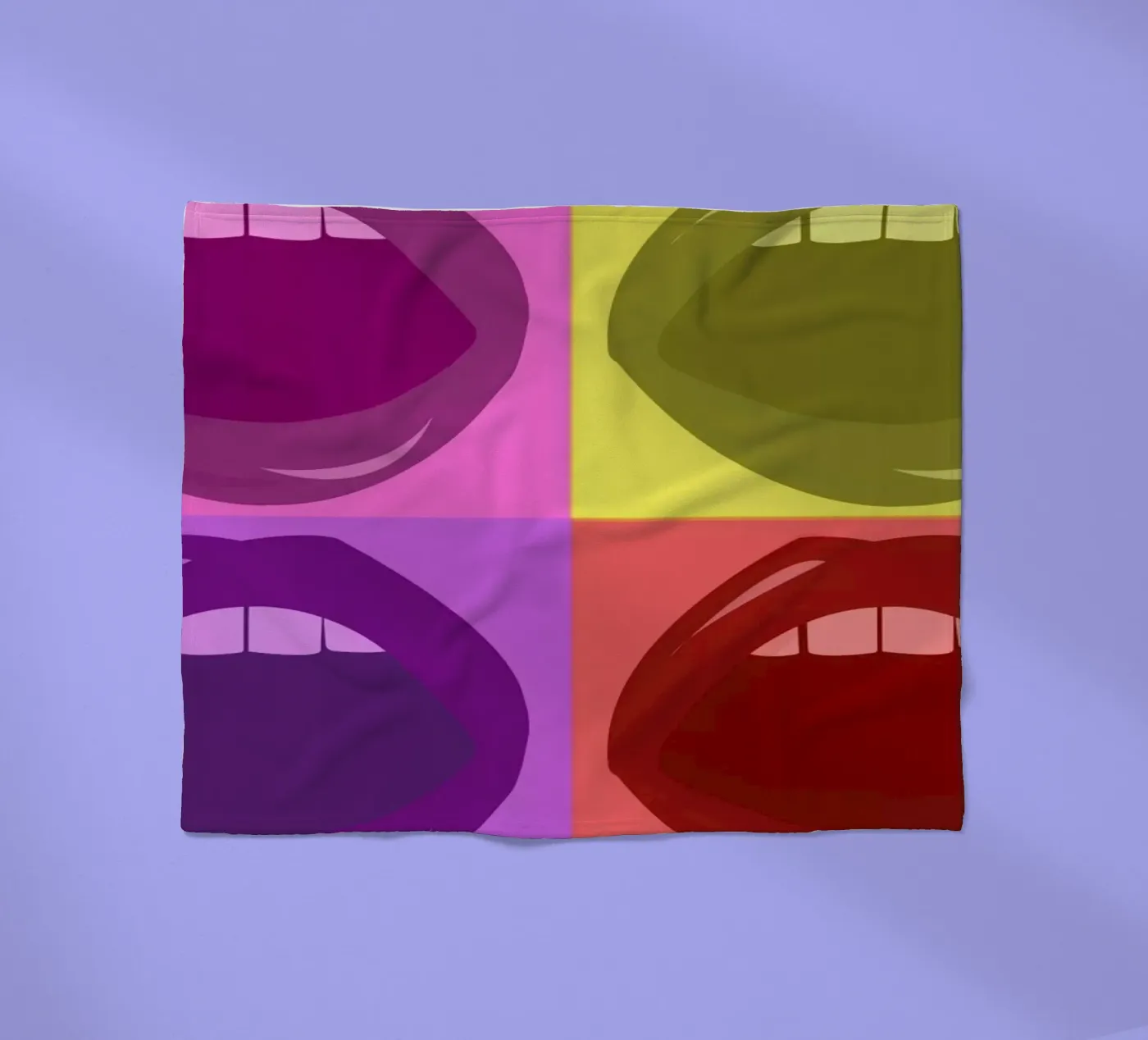 Lips fleece blanket by Ctoft