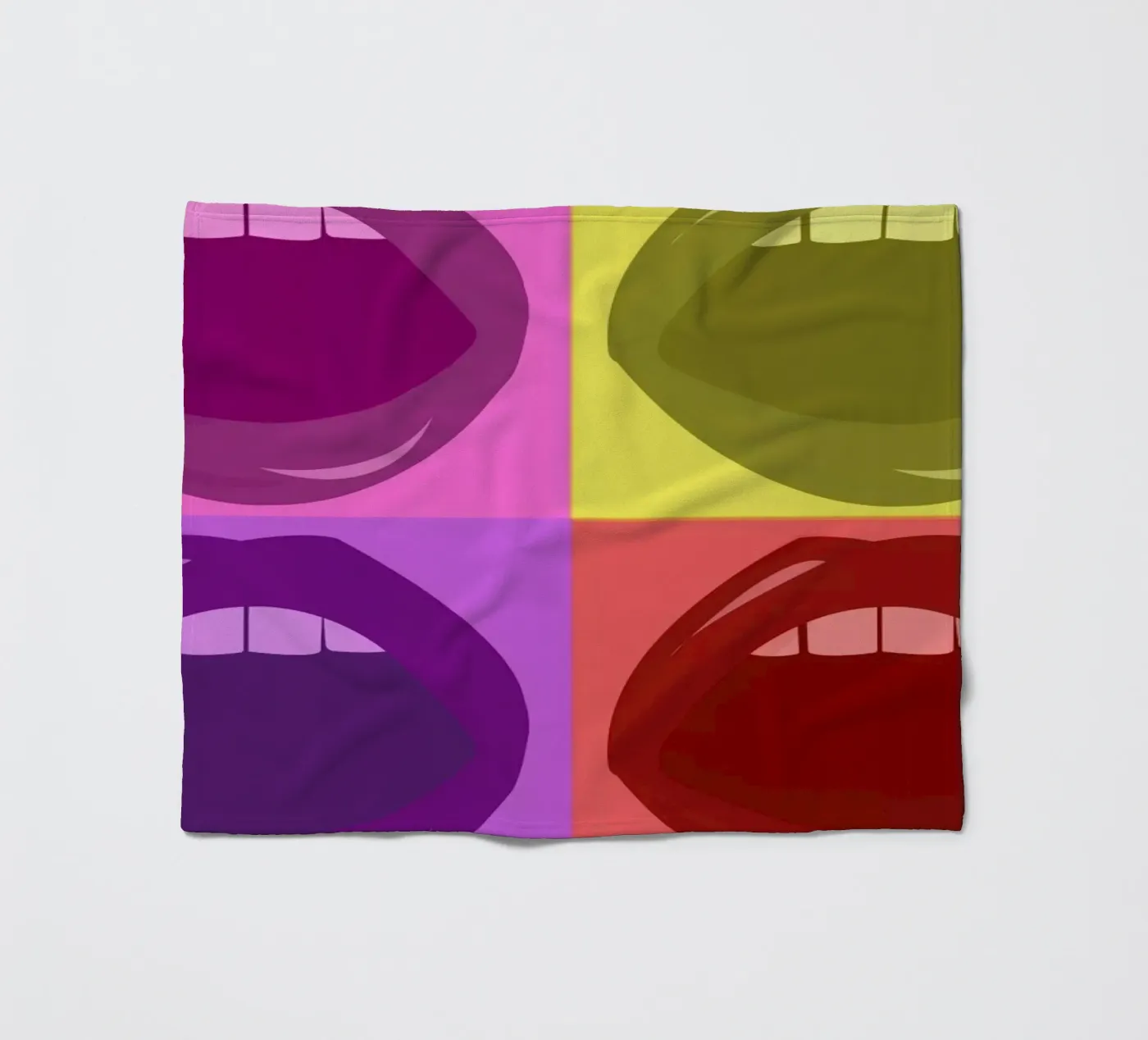 Lips fleece blanket by Ctoft