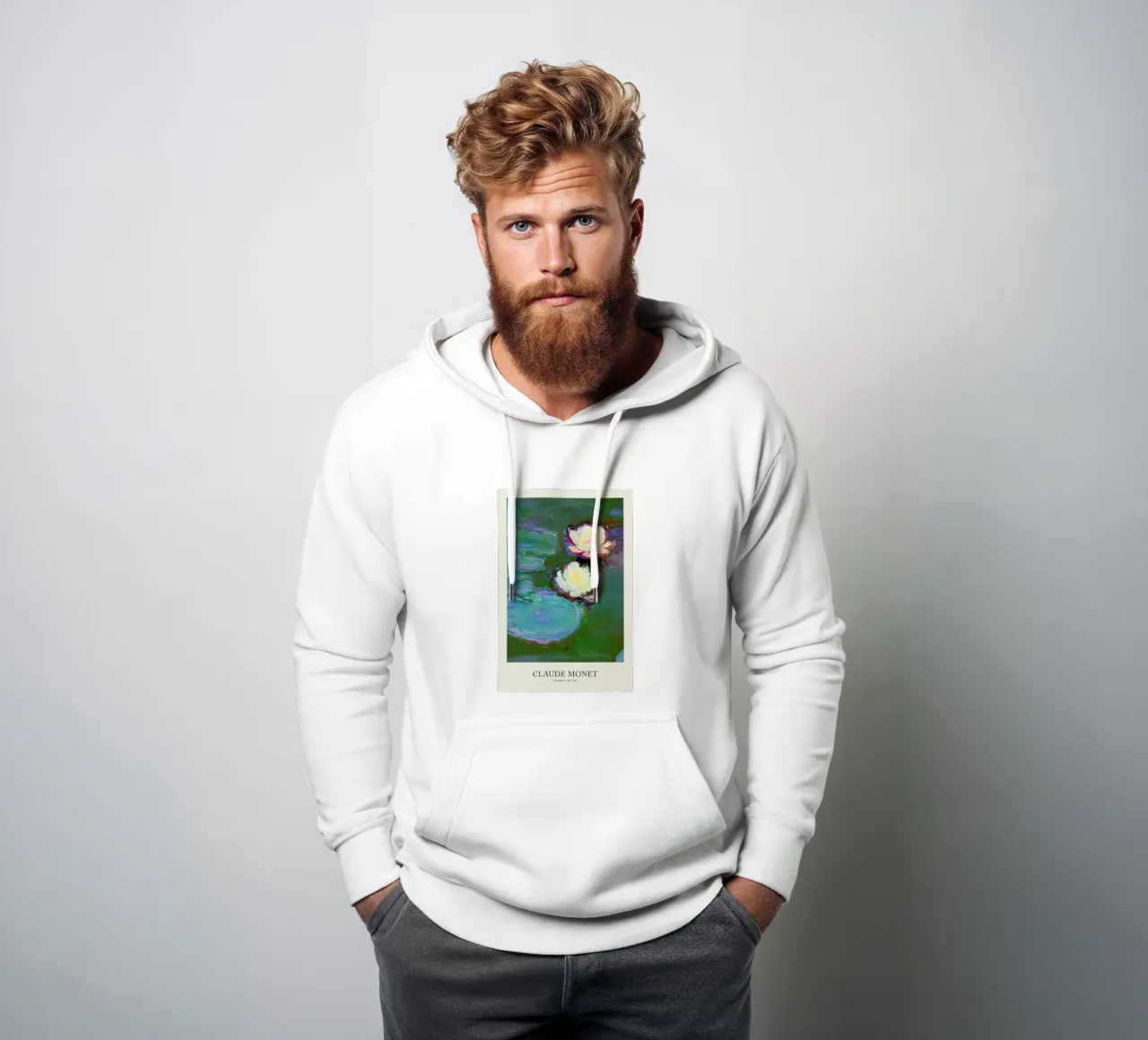 Monet -  Nympheas felpa con cappuccio da Vintage by JUNIQE