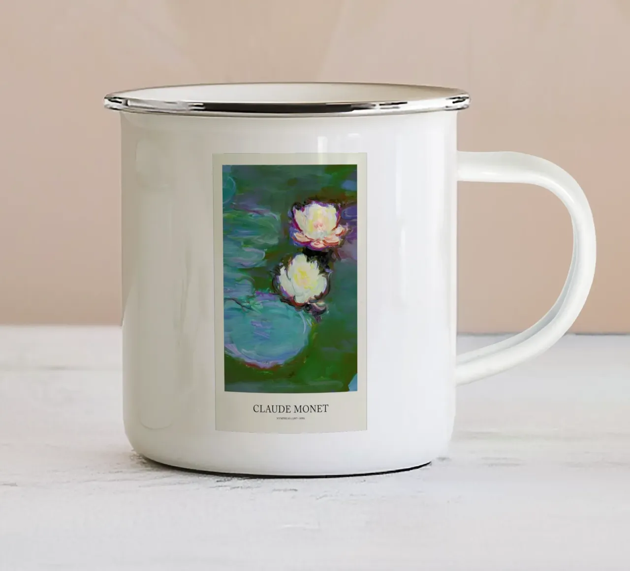 Monet -  Nympheas tazza in smalto da Vintage by JUNIQE