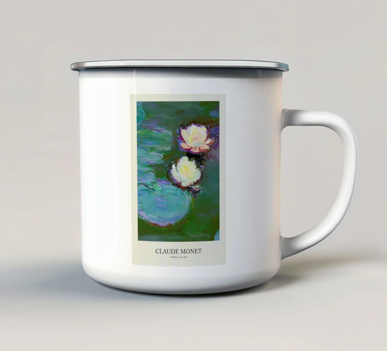 Monet -  Nympheas tazza in smalto da Vintage by JUNIQE