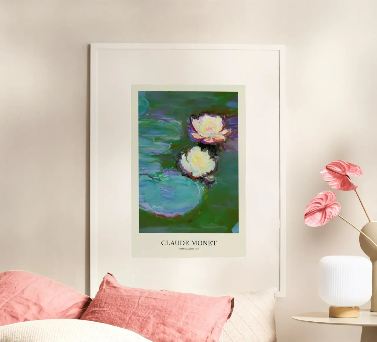 Monet -  Nympheas poster con telaio in plastica da Vintage by JUNIQE