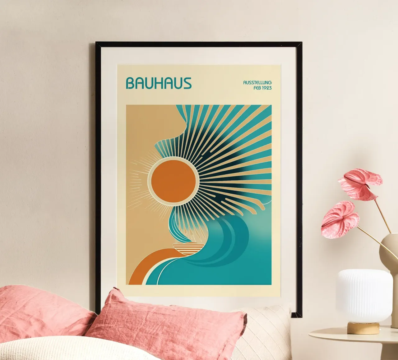 sole raggi raggi onde poster da Janine P McGuire