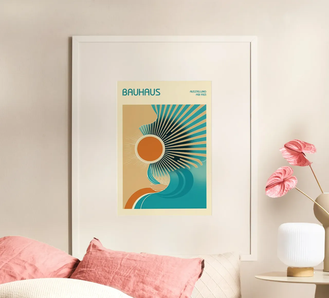 sole raggi raggi onde poster da Janine P McGuire