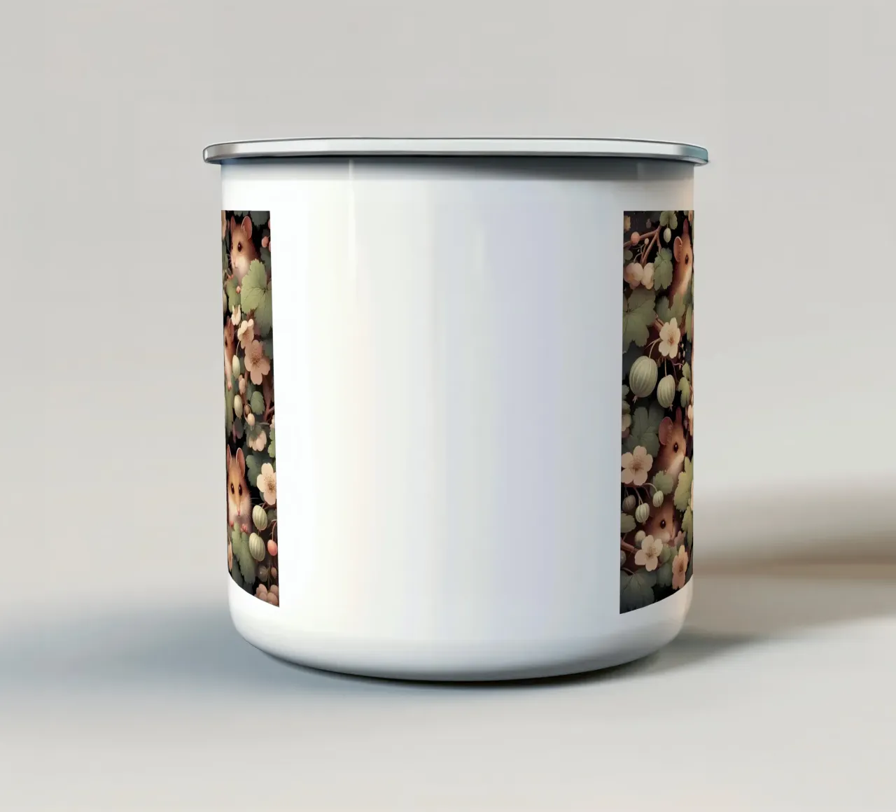 Criceti e uva spina tazza in smalto da Digital Naive