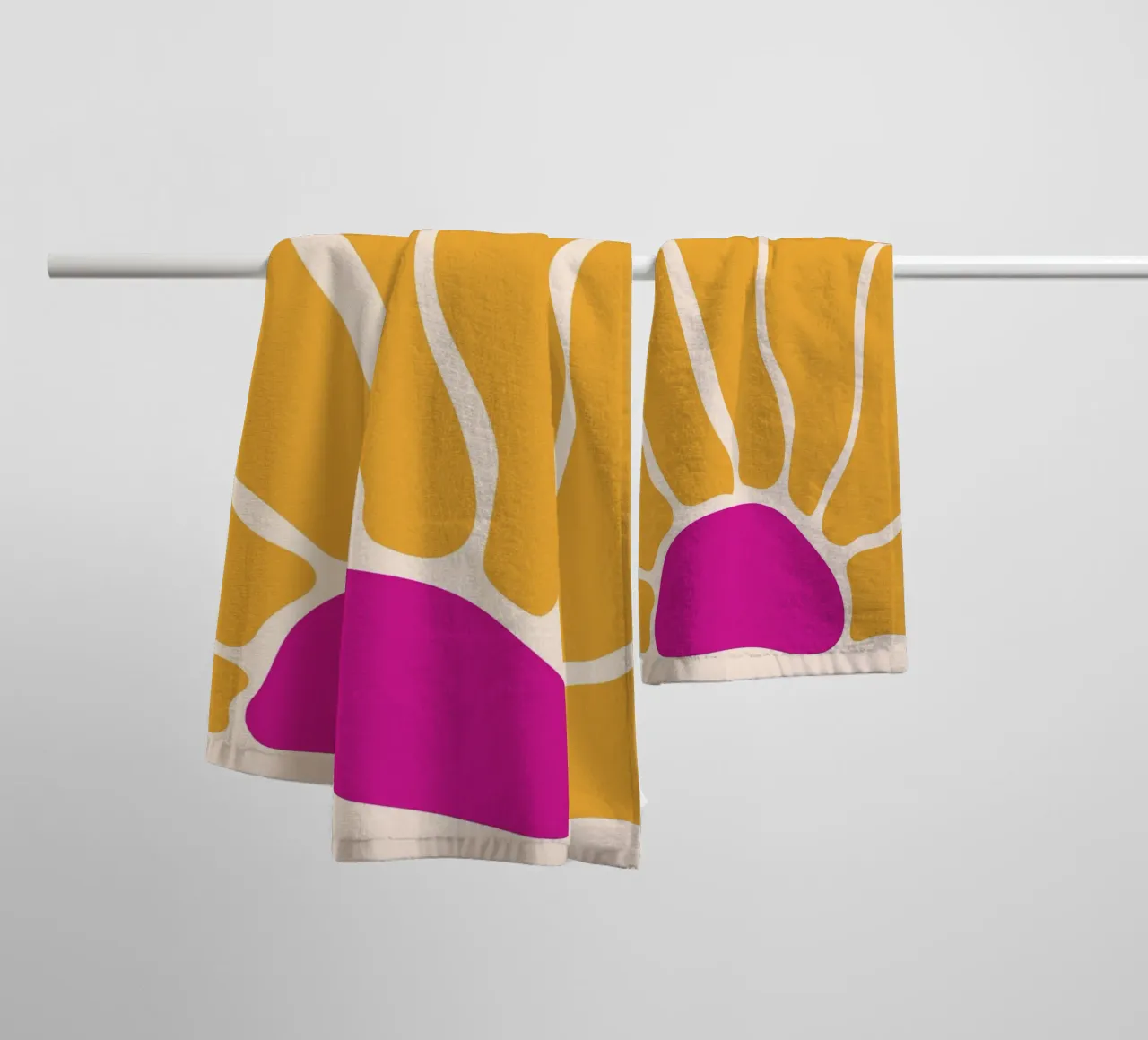 Girasole retrò asciugamano da bagno da pdigitalprints