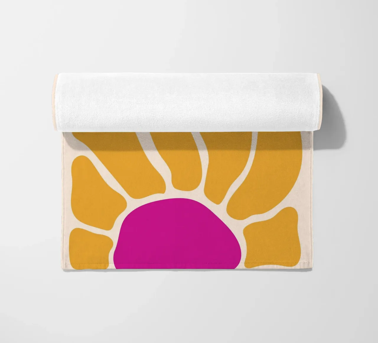 Retro sunflower beach towel by pdigitalprints
