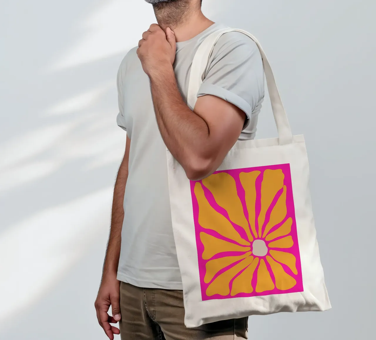 Floreale retrò anni '60 borsa in juta da pdigitalprints