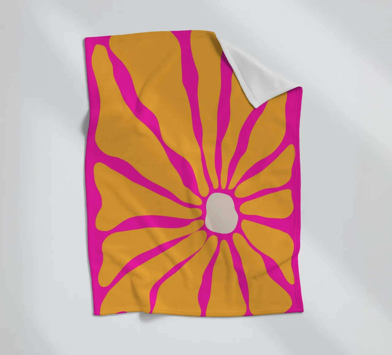 Floreale retrò anni '60 coperta in pile da pdigitalprints