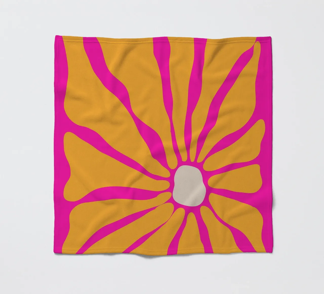 Floreale retrò anni '60 coperta in pile da pdigitalprints