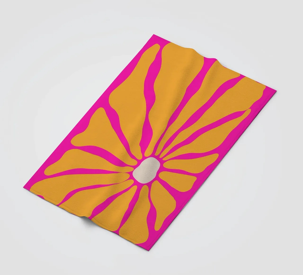 Floreale retrò anni '60 coperta in pile da pdigitalprints