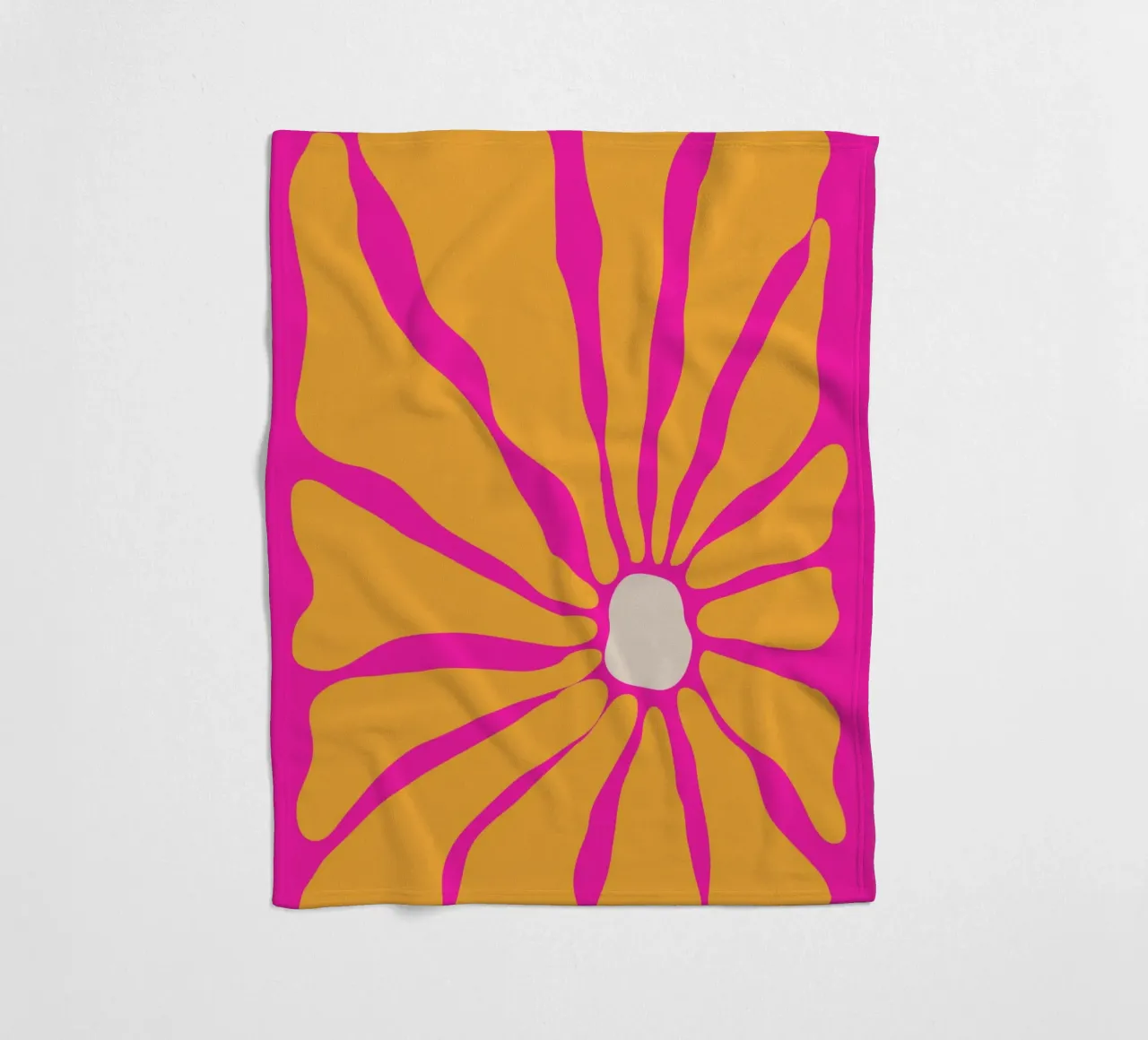Floreale retrò anni '60 coperta in pile da pdigitalprints