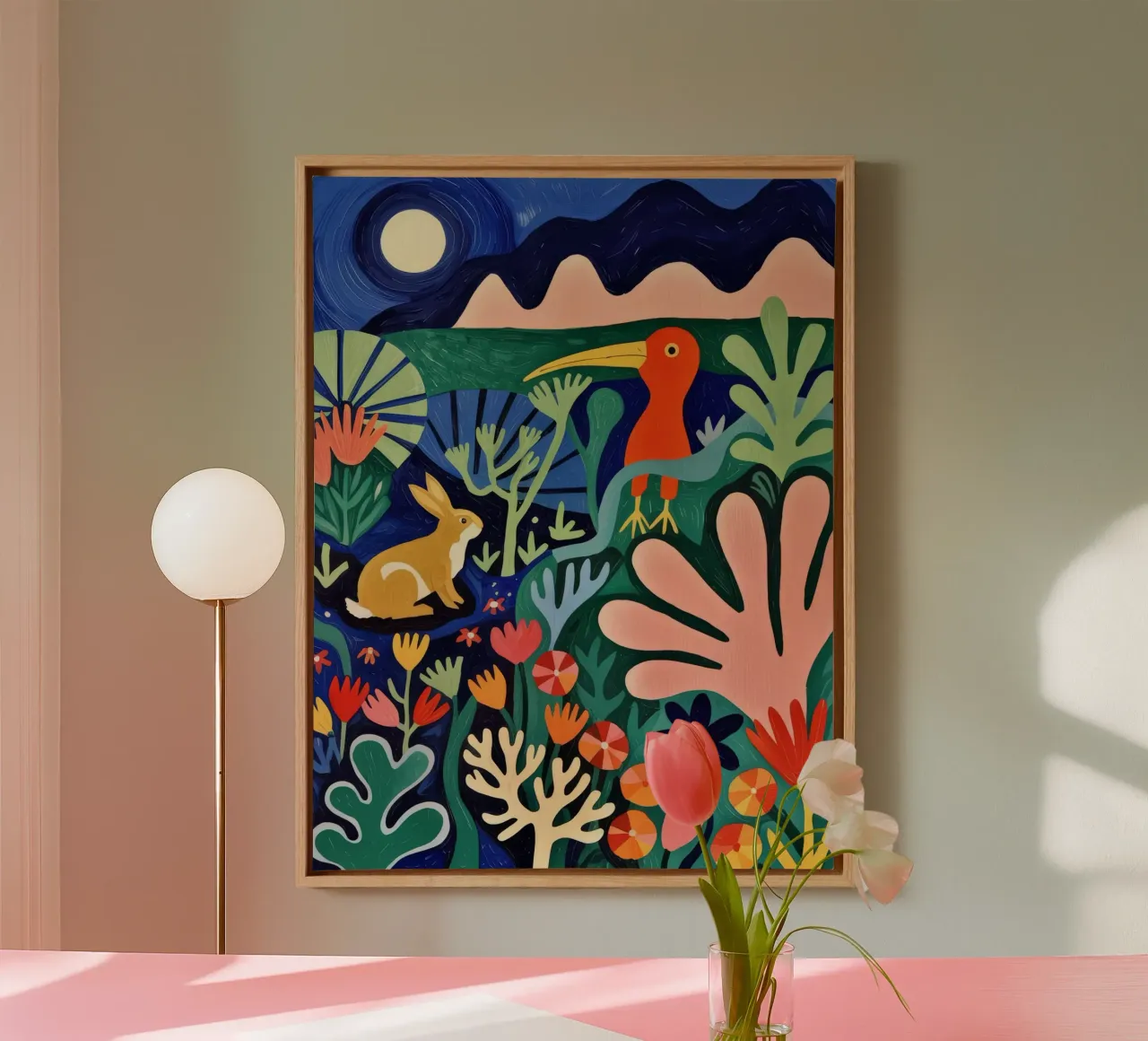 Mystical Ocean Symphony canvas with Floater frame by Silent Hue