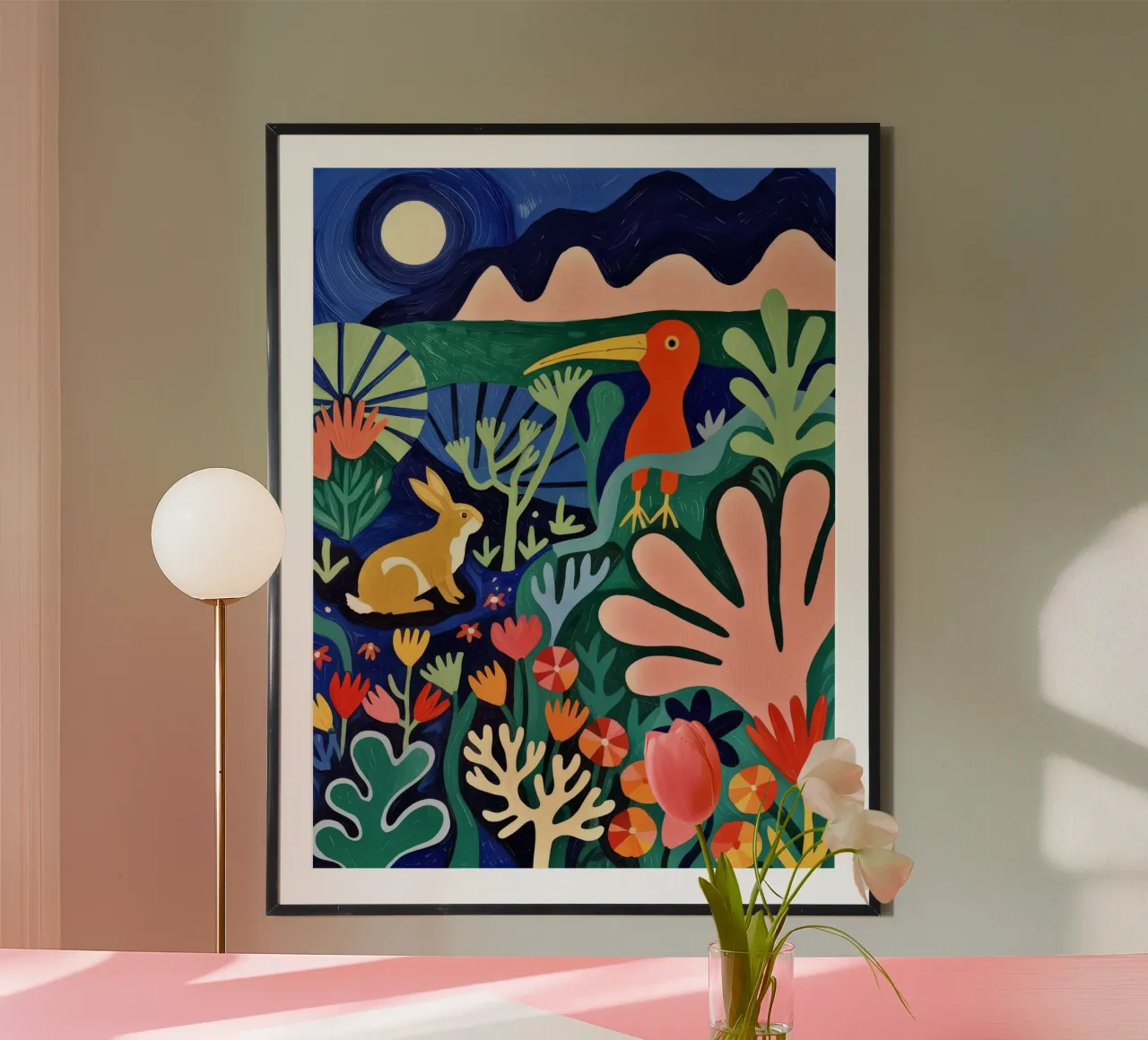 Sinfonia mistica dell'oceano poster con telaio in plastica da Silent Hue