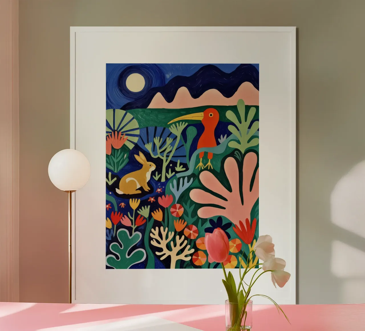 Sinfonia mistica dell'oceano poster con telaio in plastica da Silent Hue