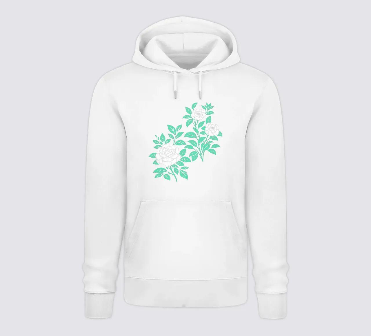 Fiori di camelia verdi e bianchi felpa con cappuccio da SilverPegasus