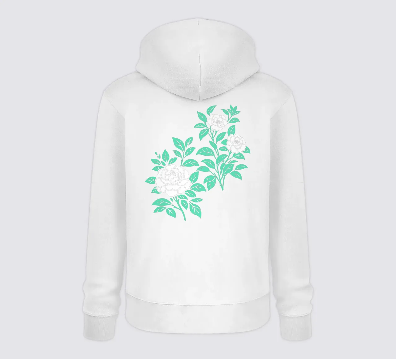 Fiori di camelia verdi e bianchi felpa con cappuccio da SilverPegasus