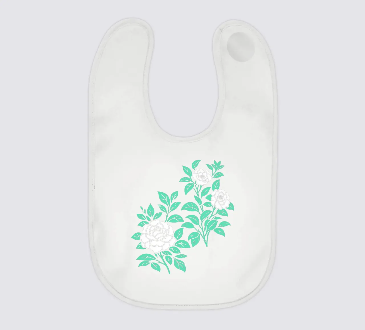 Fiori di camelia verdi e bianchi bavaglino da SilverPegasus