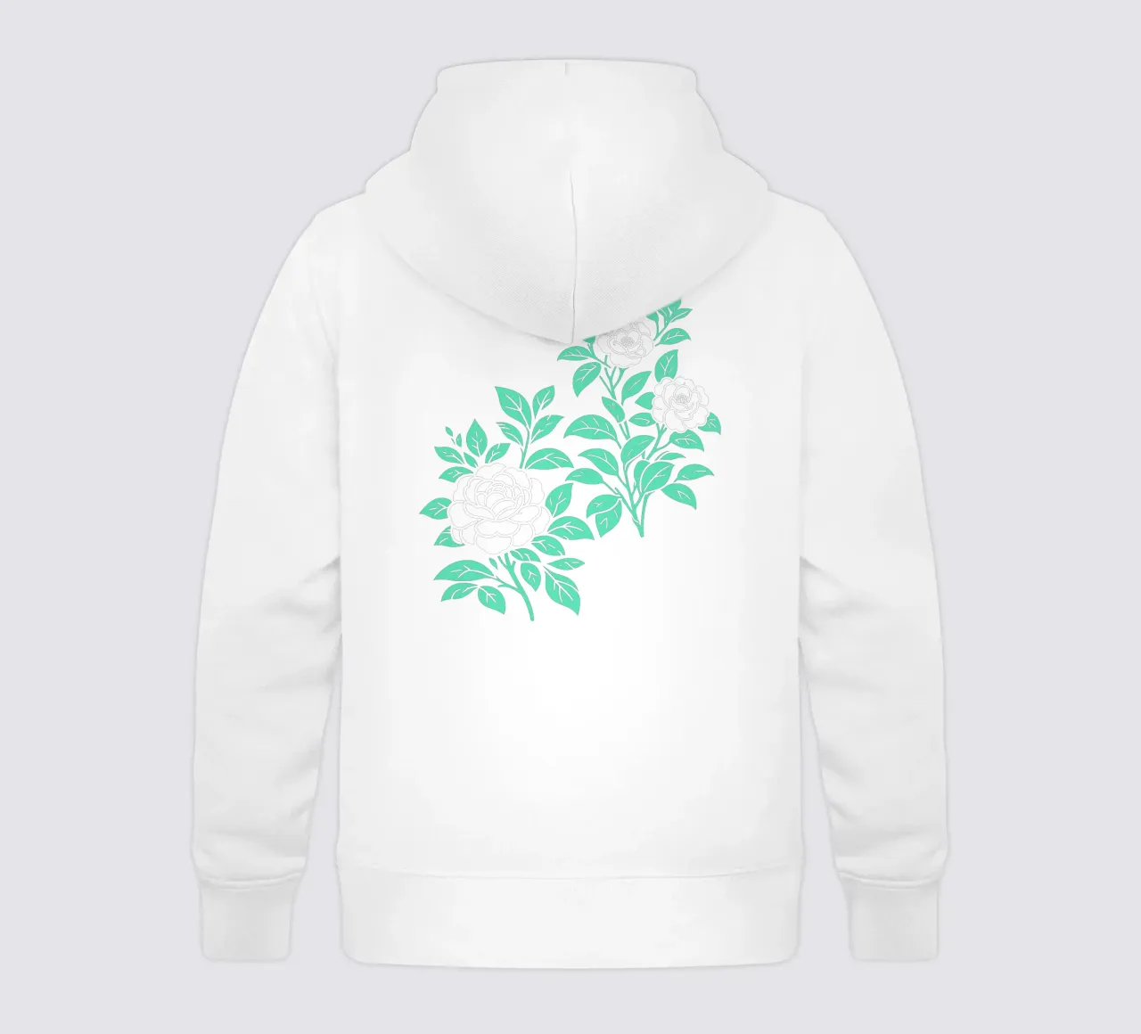 Fiori di camelia verdi e bianchi felpa bambino con cappuccio da SilverPegasus